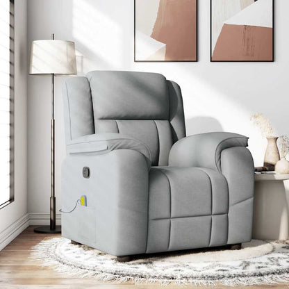 Massagesessel Hellgrau Stoff
