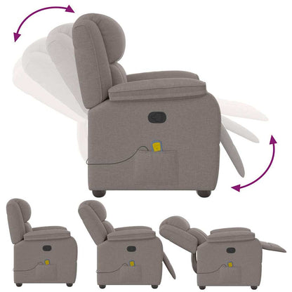 Massagesessel Taupe Stoff