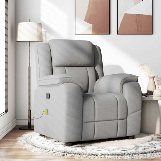Fauteuil de massage en tissu gris nuage