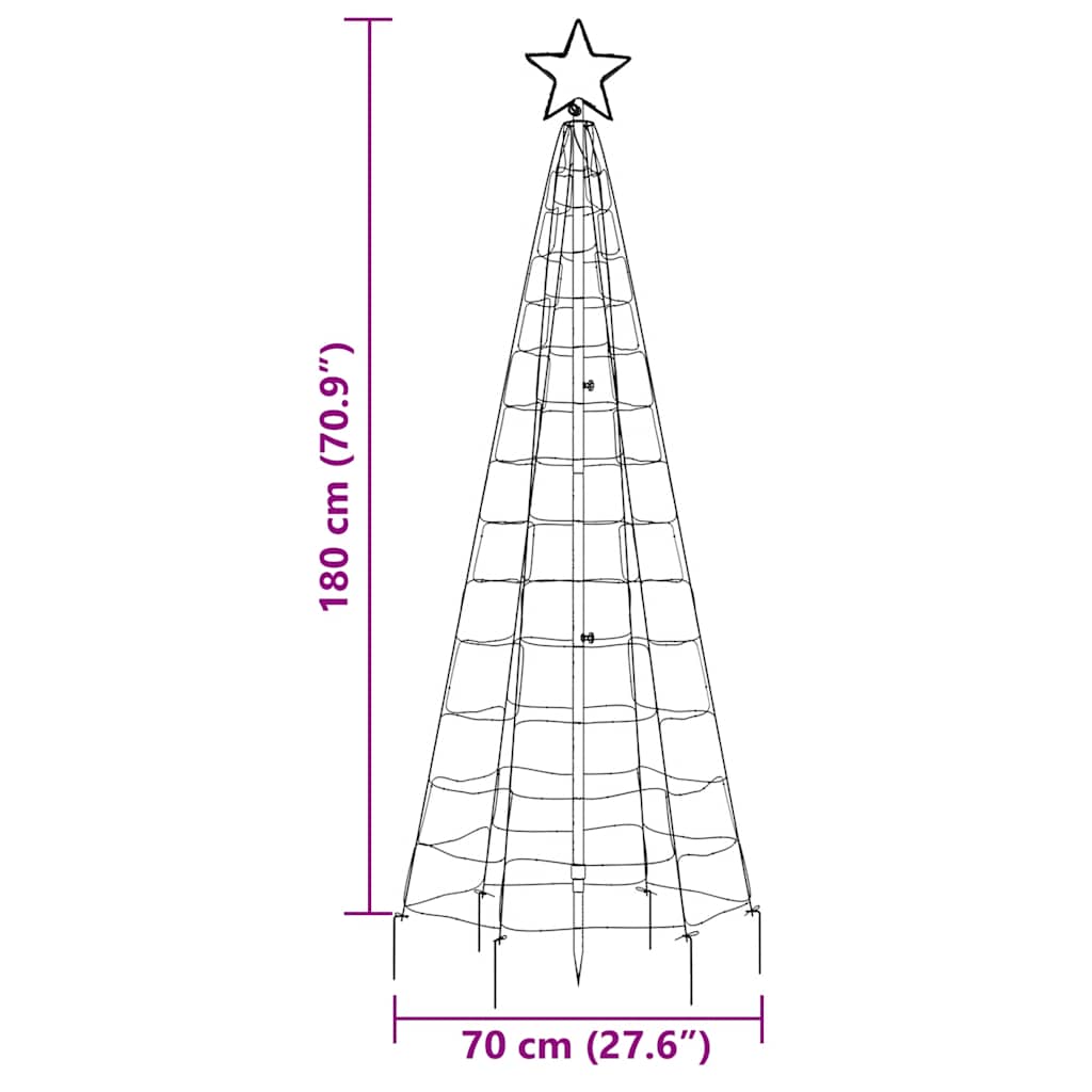 LED Weihnachtsbaum mit Spießen 220 LEDs warmweiß 180 cm (nur AU)