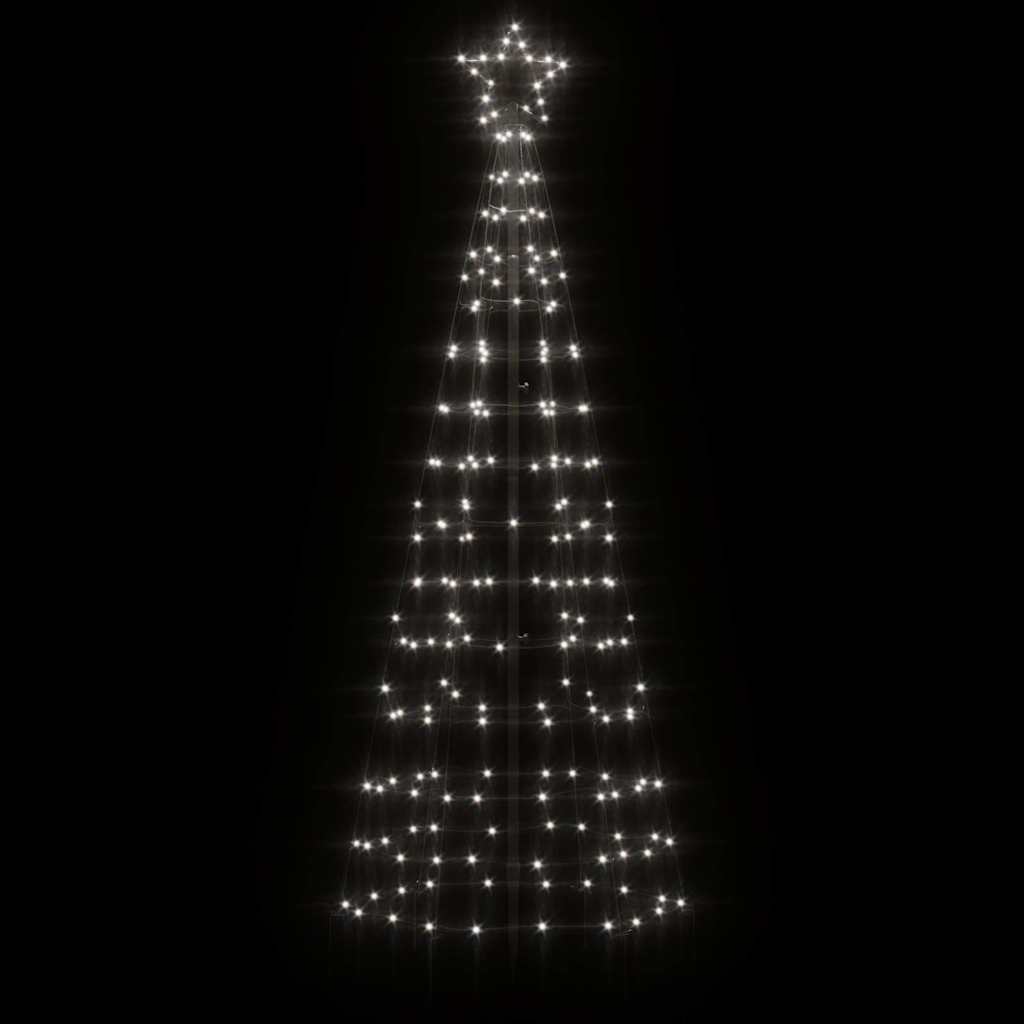 LED Weihnachtsbaum mit Spitzen 220 LEDs kaltweiß 180 cm (nur AU)