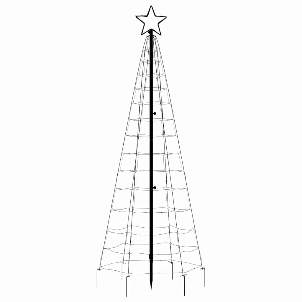 LED Weihnachtsbaum mit Spitzen 220 LEDs kaltweiß 180 cm (nur AU)