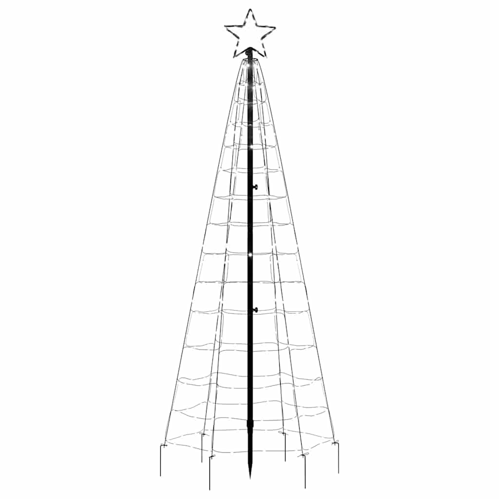 LED Weihnachtsbaum mit Spitzen 220 LEDs kaltweiß 180 cm (nur AU)