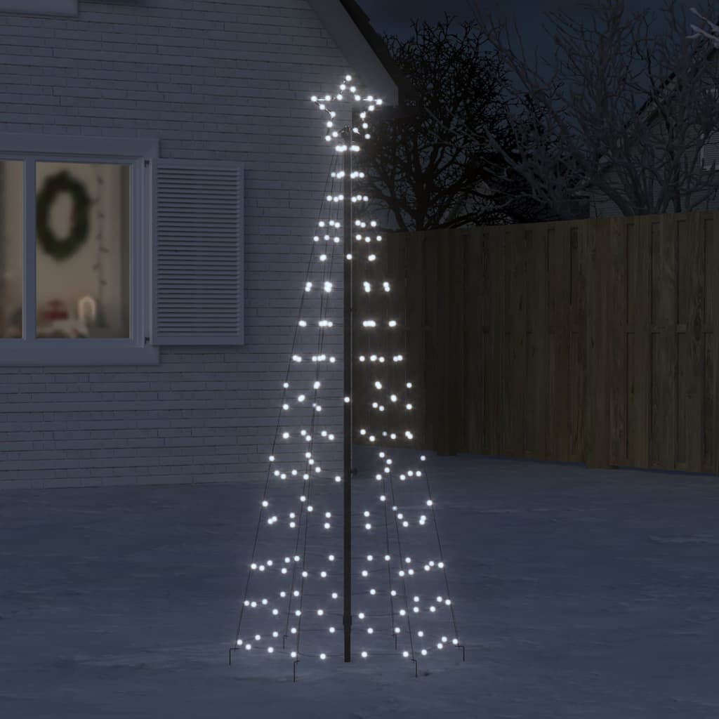 LED Weihnachtsbaum mit Spitzen 220 LEDs kaltweiß 180 cm (nur AU)