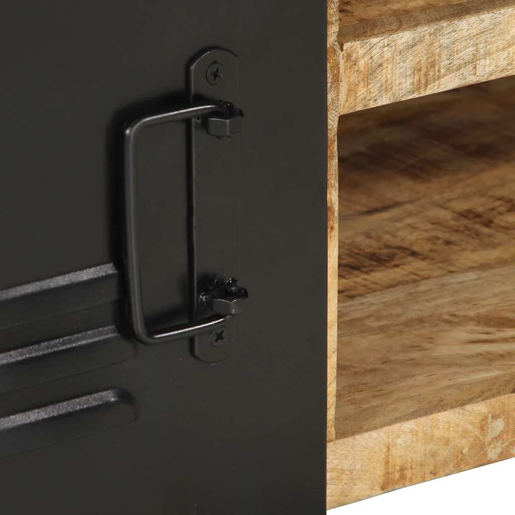 Couchtisch 90x50x36 cm Raues Massivholz Mango