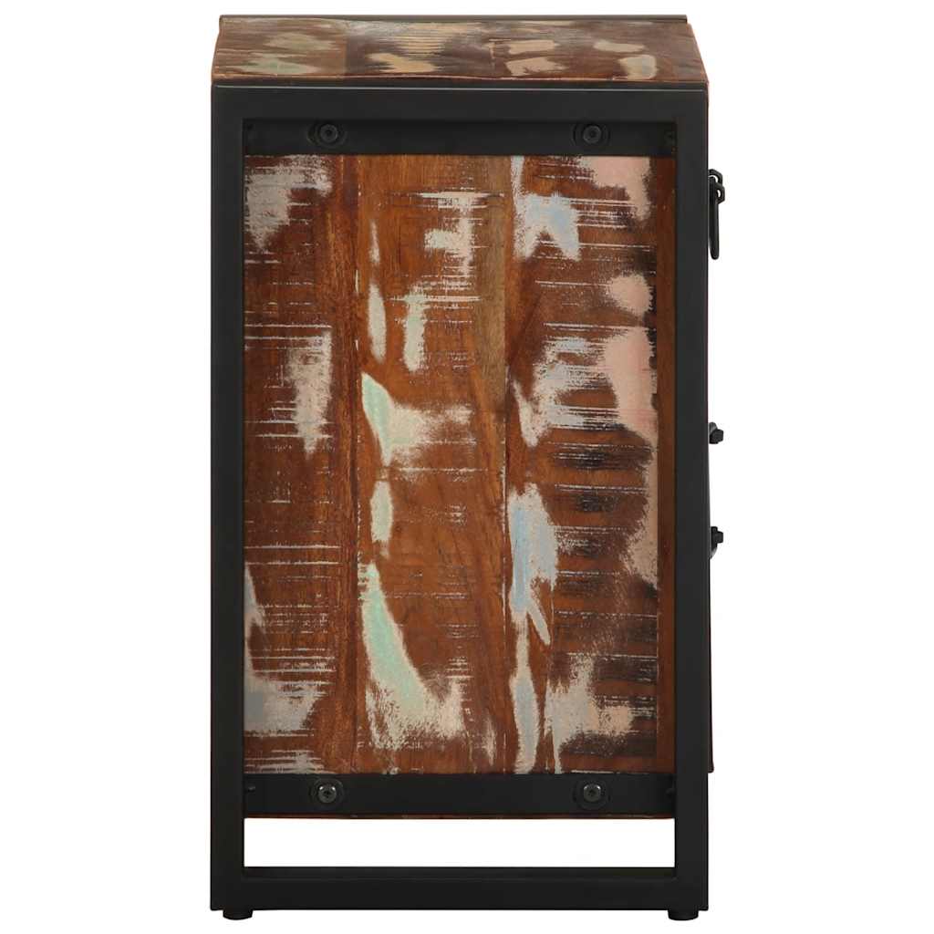 Bedside tables 2 pcs. Multicolor Rough mango wood