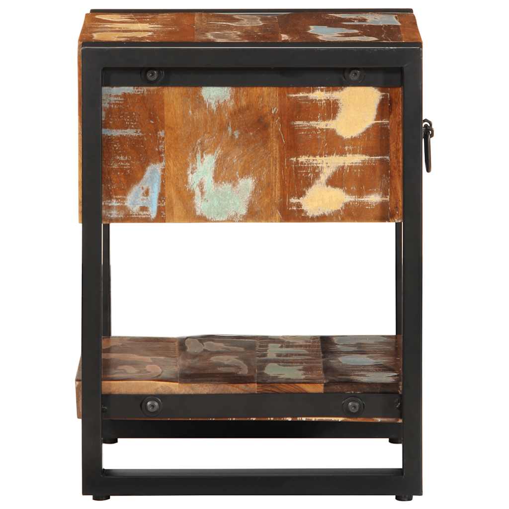 Bedside tables 2 pcs. Multicolor Rough mango wood