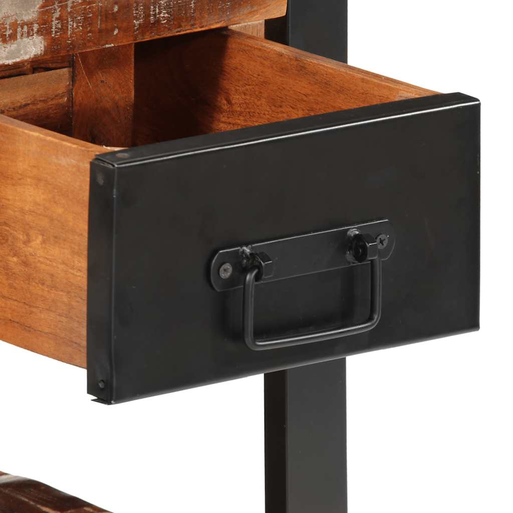 Bedside tables 2 pcs. Multicolor Rough mango wood