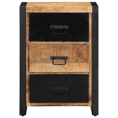 Schubladenschrank 50x35x70 cm Raues Massivholz Mango