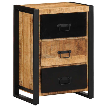 Schubladenschrank 50x35x70 cm Raues Massivholz Mango