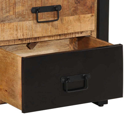 Schubladenschrank 50x35x70 cm Raues Massivholz Mango
