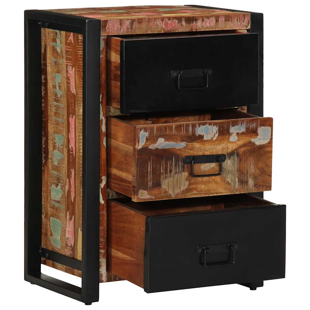 Schubladenschrank Mehrfarbig 50x35x70 cm Massivholz Altholz