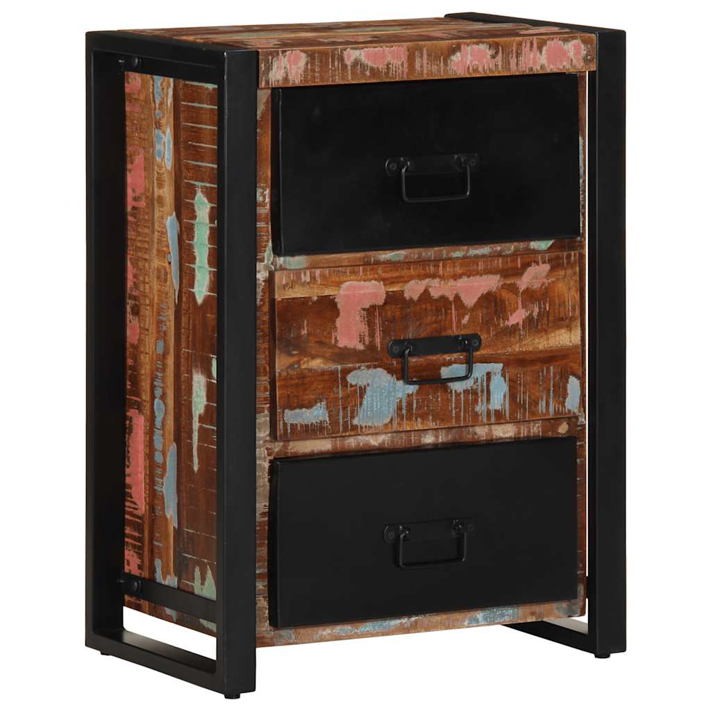 Schubladenschrank Mehrfarbig 50x35x70 cm Massivholz Altholz