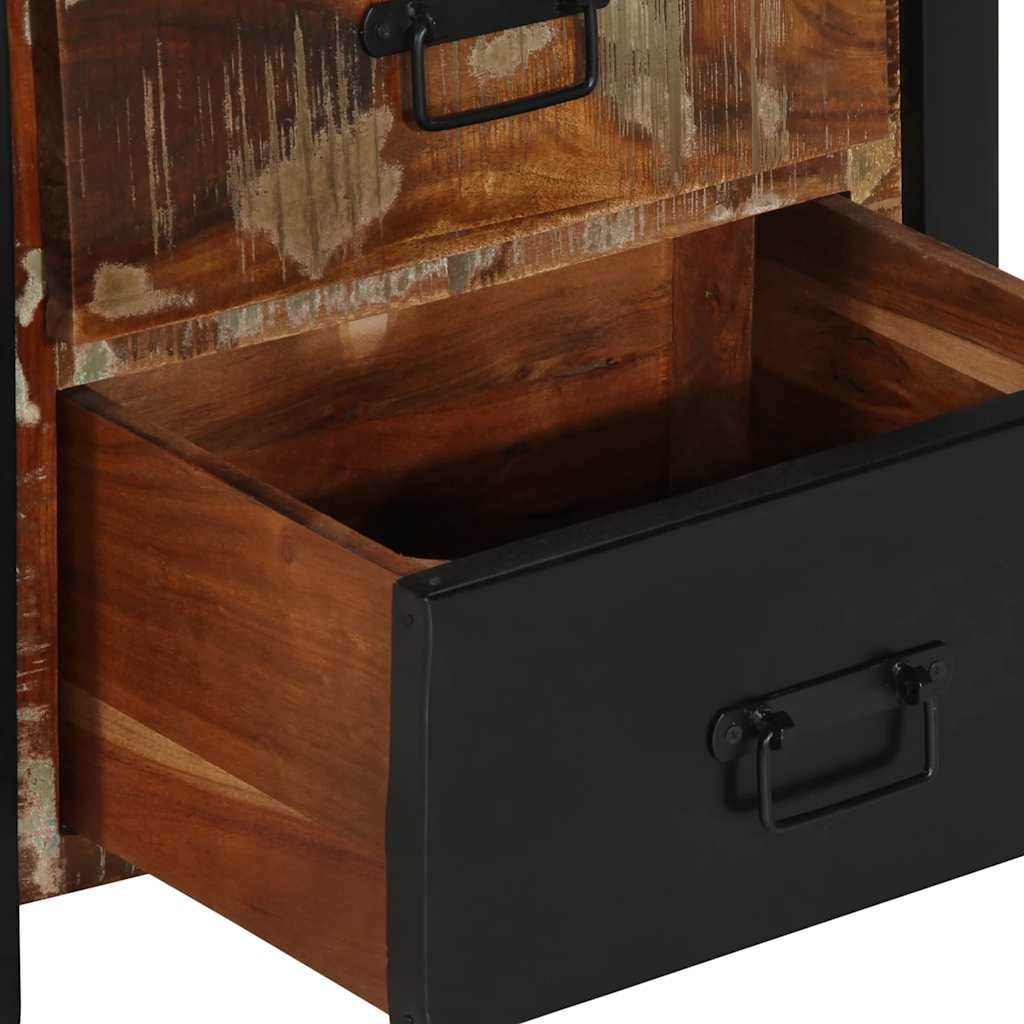 Schubladenschrank Mehrfarbig 50x35x70 cm Massivholz Altholz