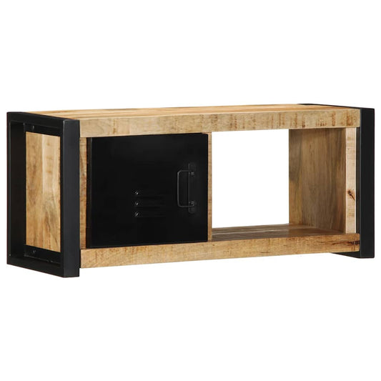 TV-Schrank 80x30x35 cm Raues Massivholz Mango