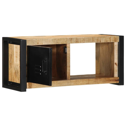 TV-Schrank 80x30x35 cm Raues Massivholz Mango
