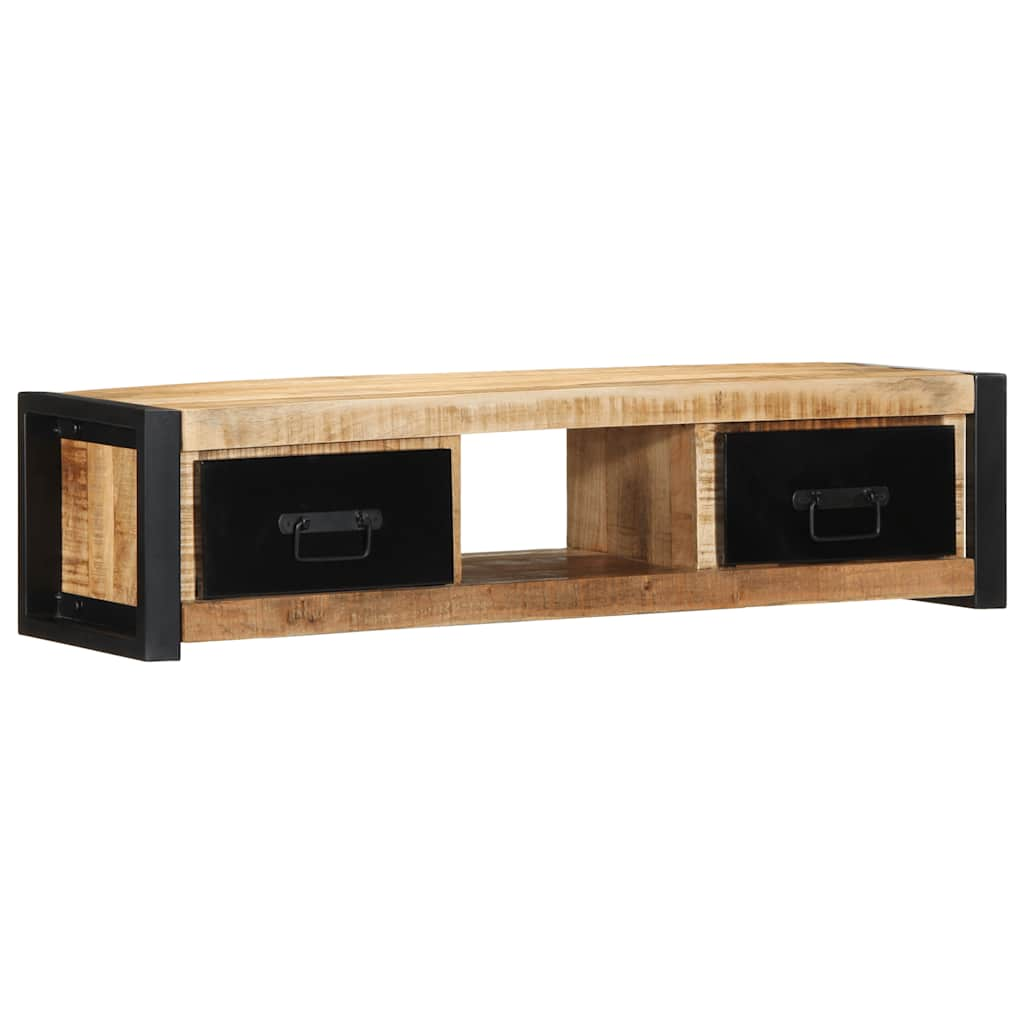 TV-Schrank 100x30x25 cm Raues Massivholz Mango