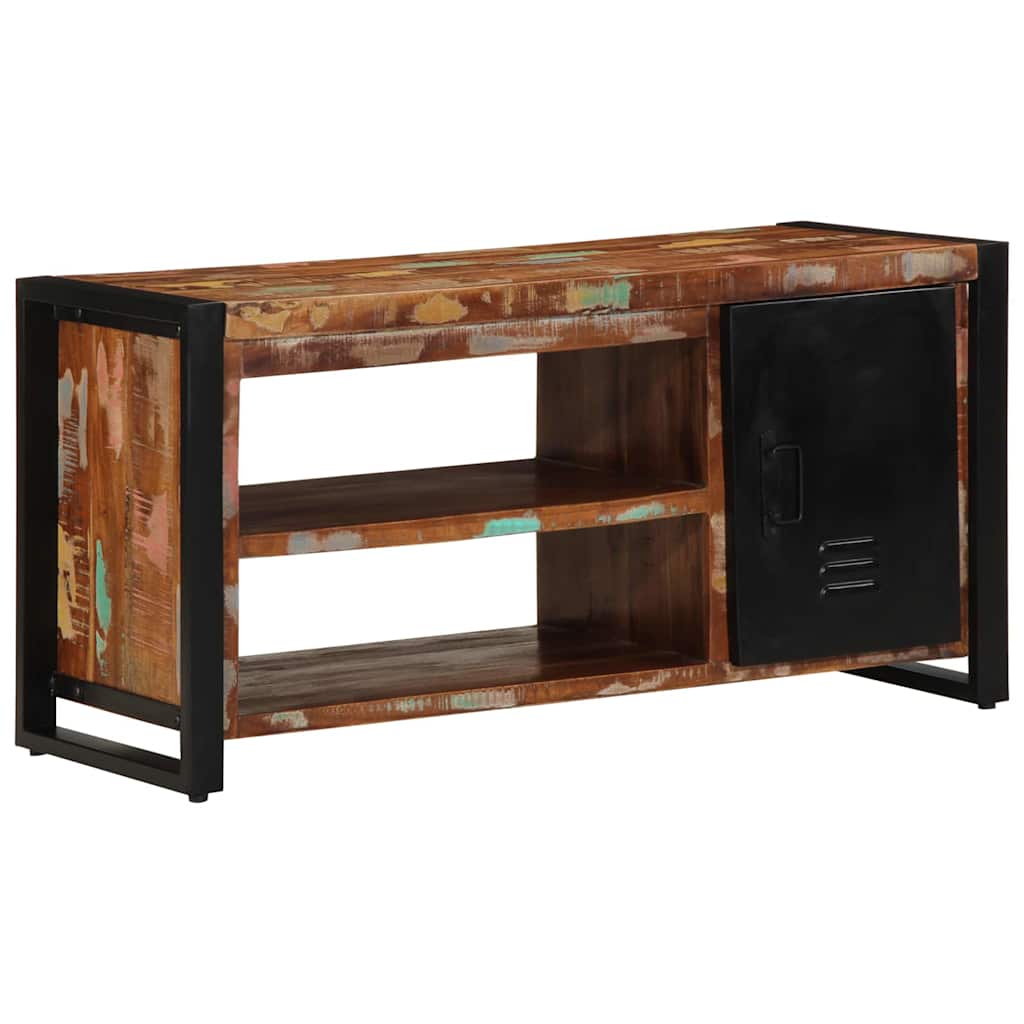 Schuhbank Mehrfarbig 100 x 40 x 50 cm Massivholz Altholz