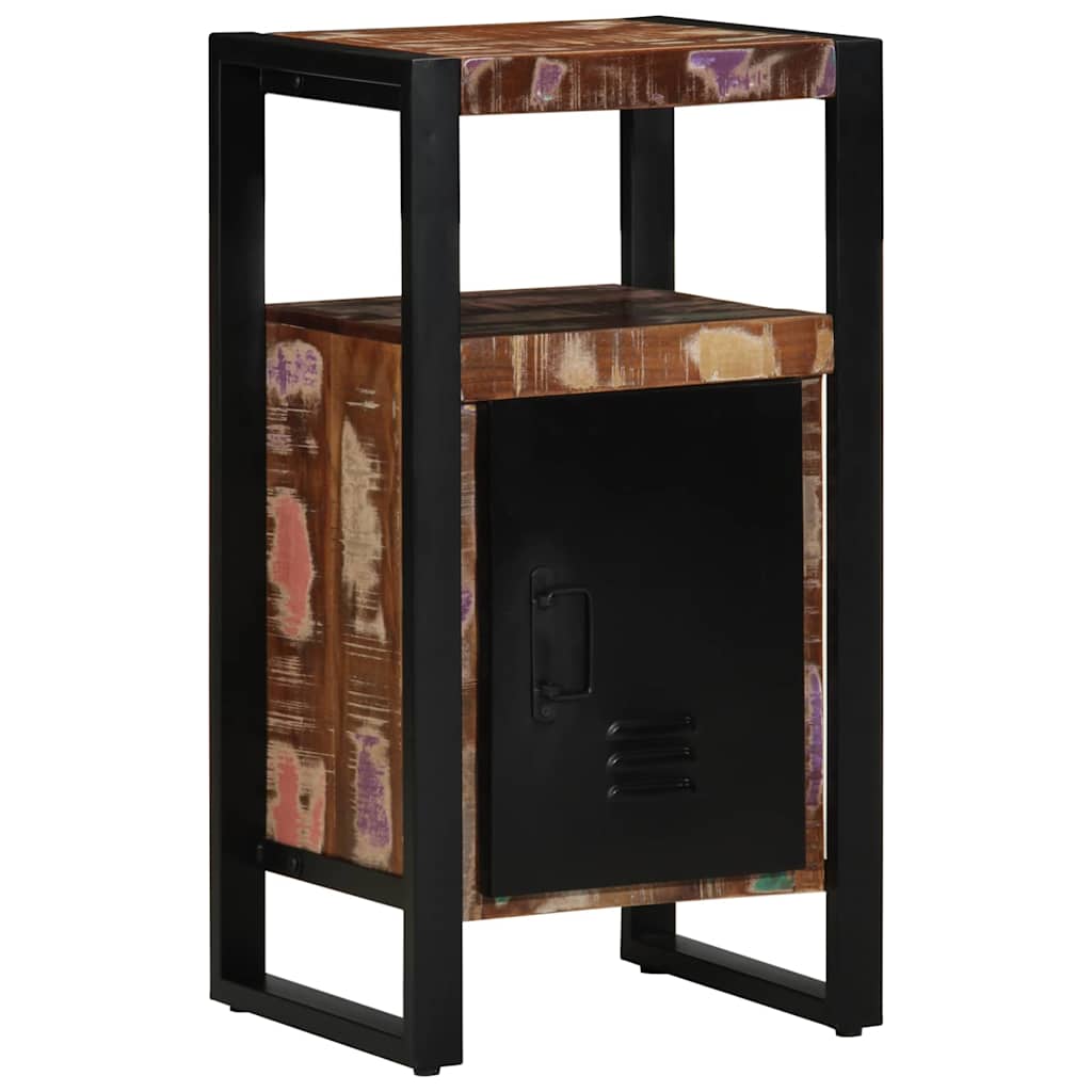 Badezimmerschrank mit Regal Braun Massives upgecyceltes Holz