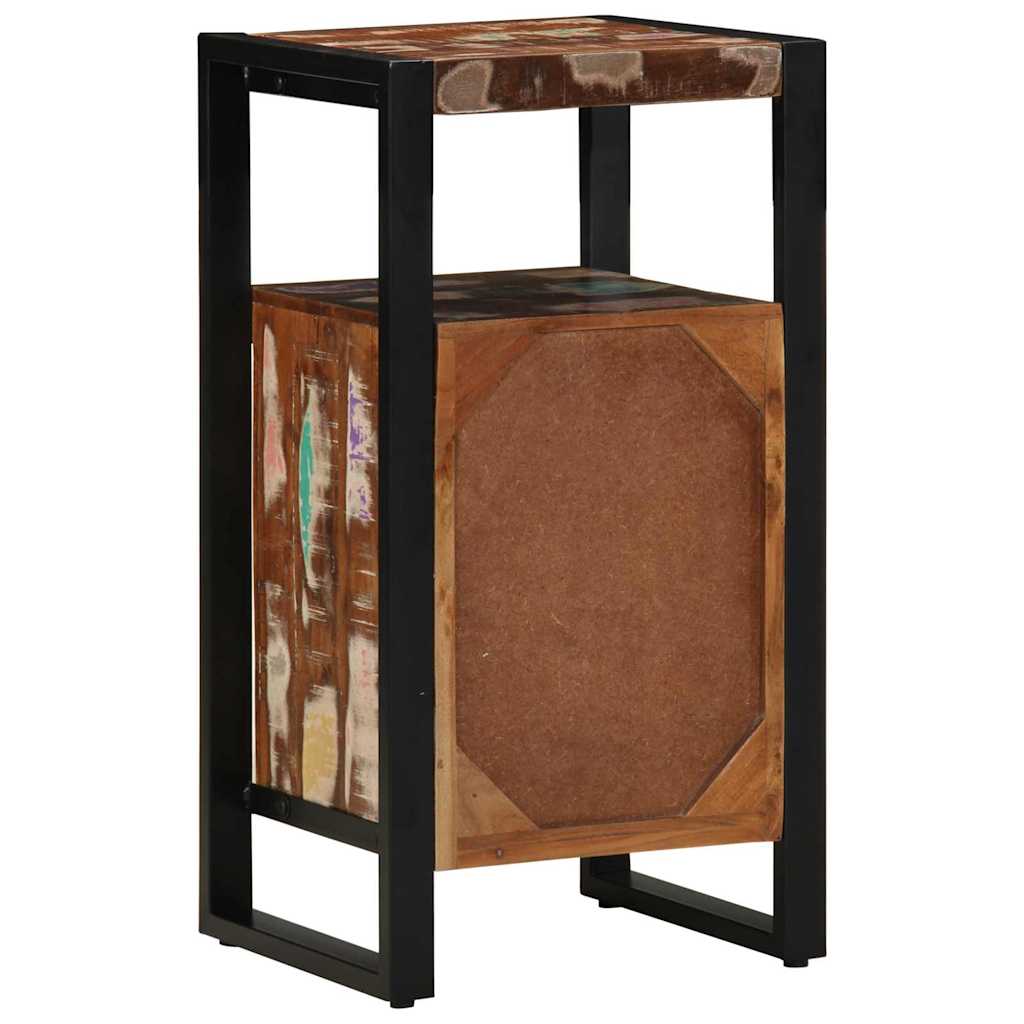 Badezimmerschrank mit Regal Braun Massives upgecyceltes Holz