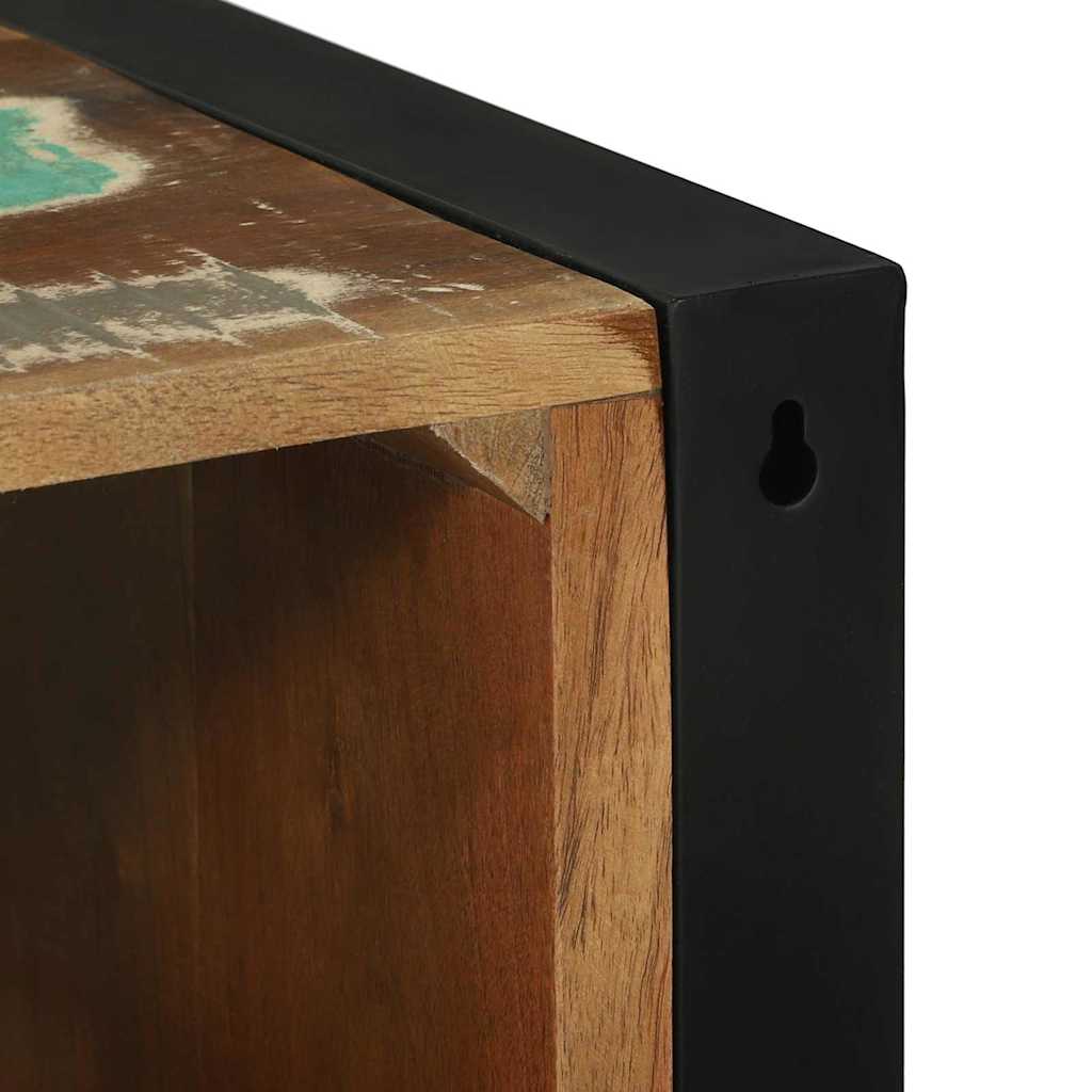 Badezimmerschrank mit Regal Braun Massives upgecyceltes Holz