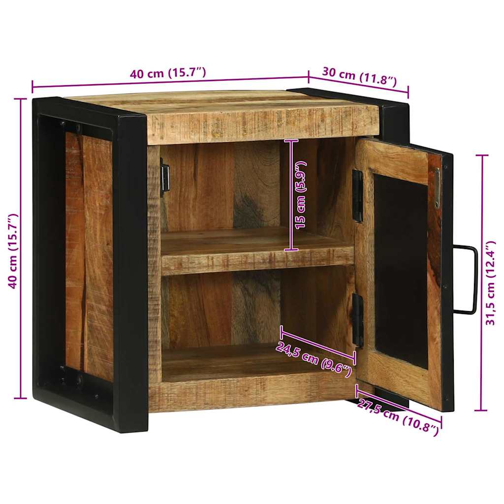 Badezimmerschrank Braun 40 x 30 x 40 cm Massivholz Mango