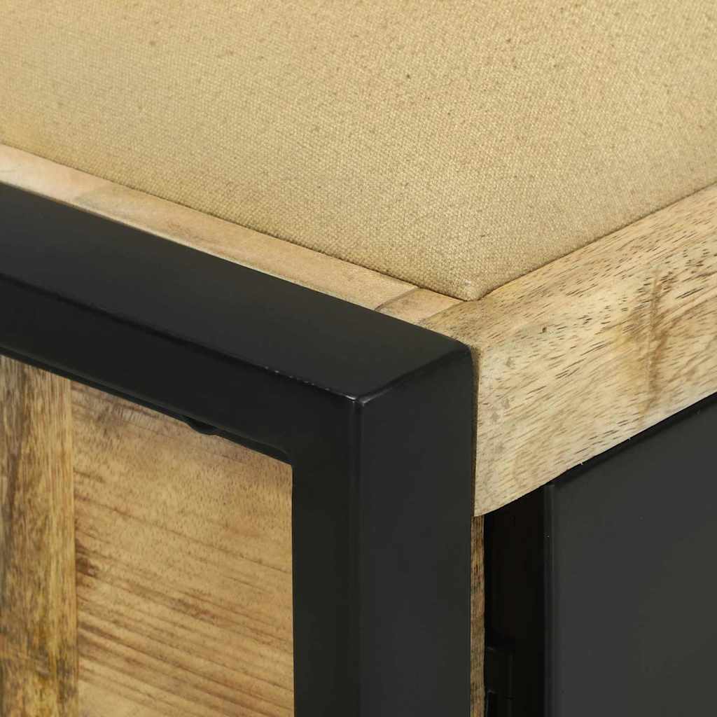 Bank Schrank Braun 100 x 35 x 50 cm Massivholz Mango