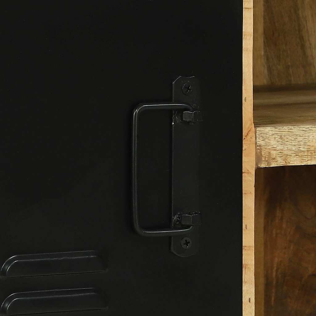 Bank Schrank Braun 100 x 35 x 50 cm Massivholz Mango