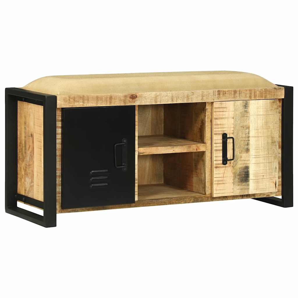 Bank Schrank Braun 100 x 35 x 50 cm Massivholz Mango