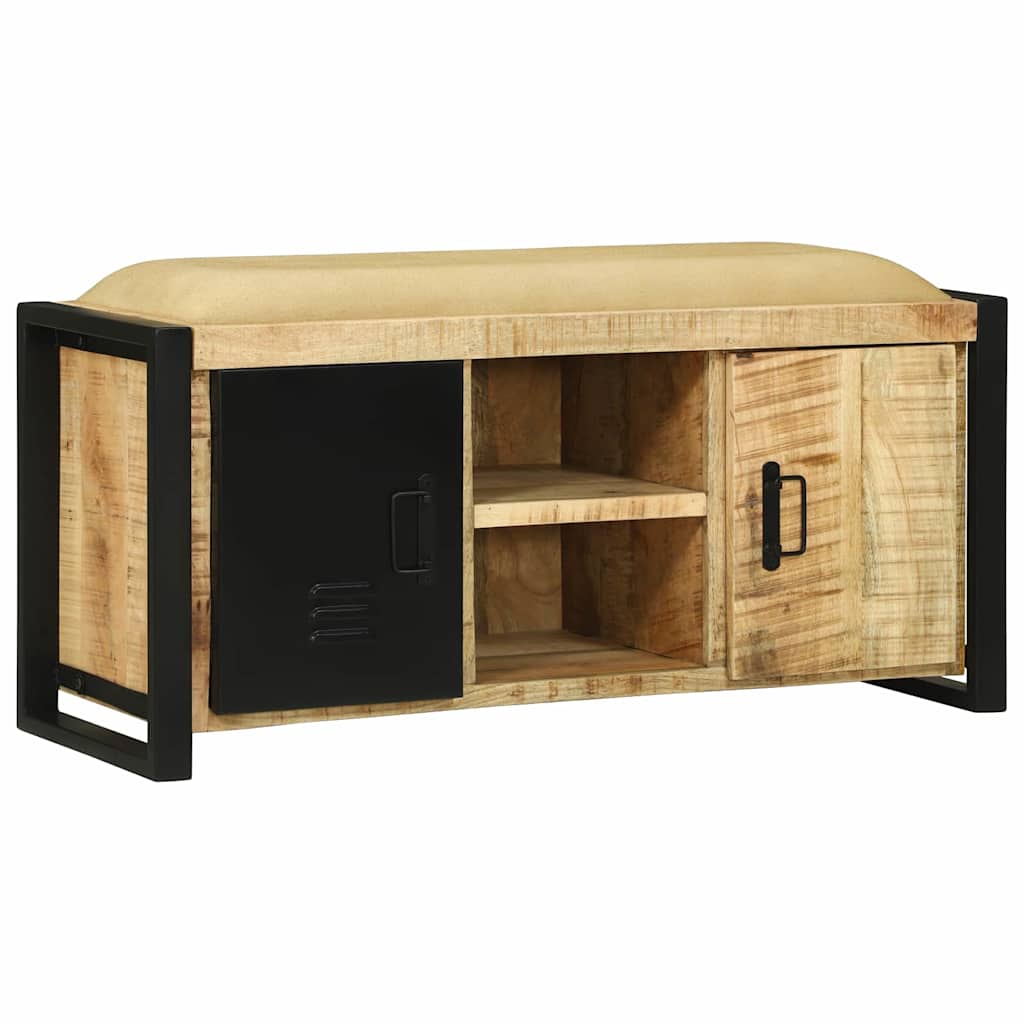 Bank Schrank Braun 100 x 35 x 50 cm Massivholz Mango