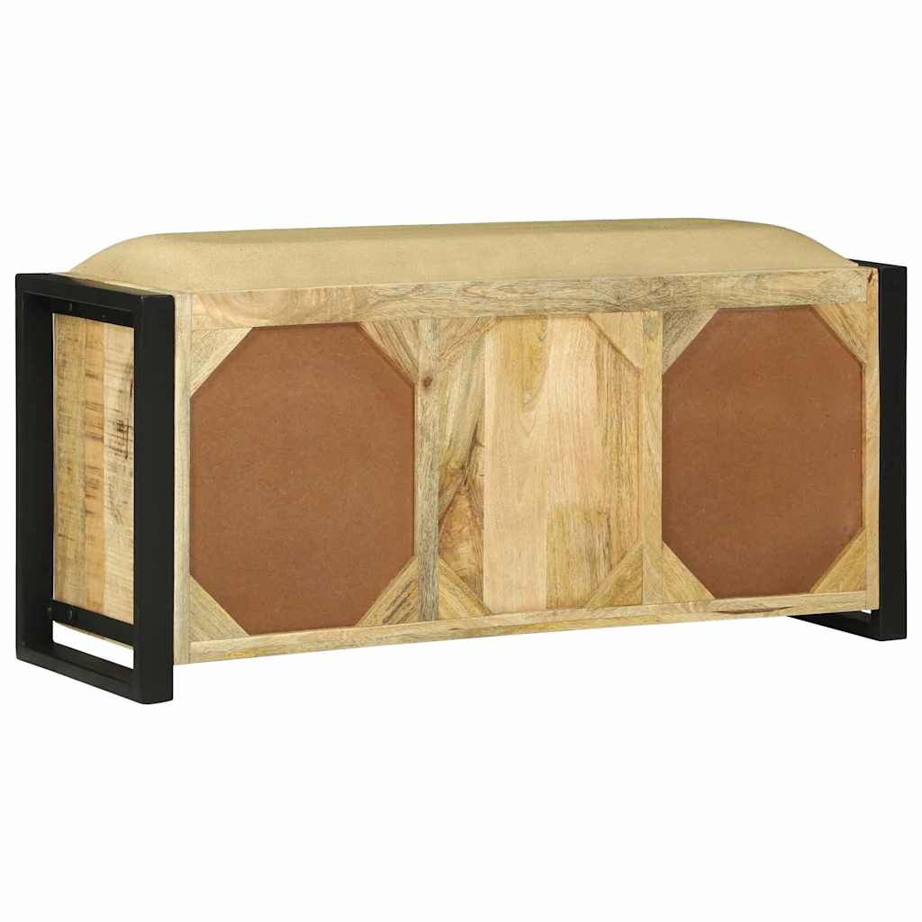 Bank Schrank Braun 100 x 35 x 50 cm Massivholz Mango
