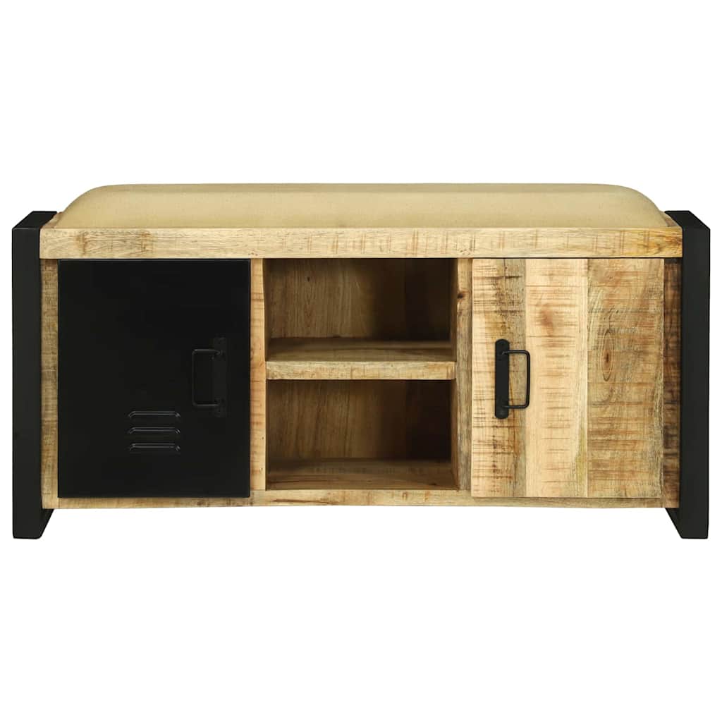 Bank Schrank Braun 100 x 35 x 50 cm Massivholz Mango