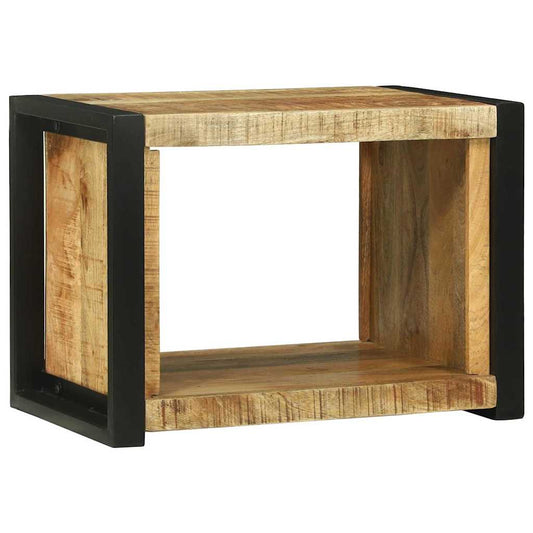 Wandwürfel mit Regal Braun 55 x 35 x 40 cm Massivholz Mango