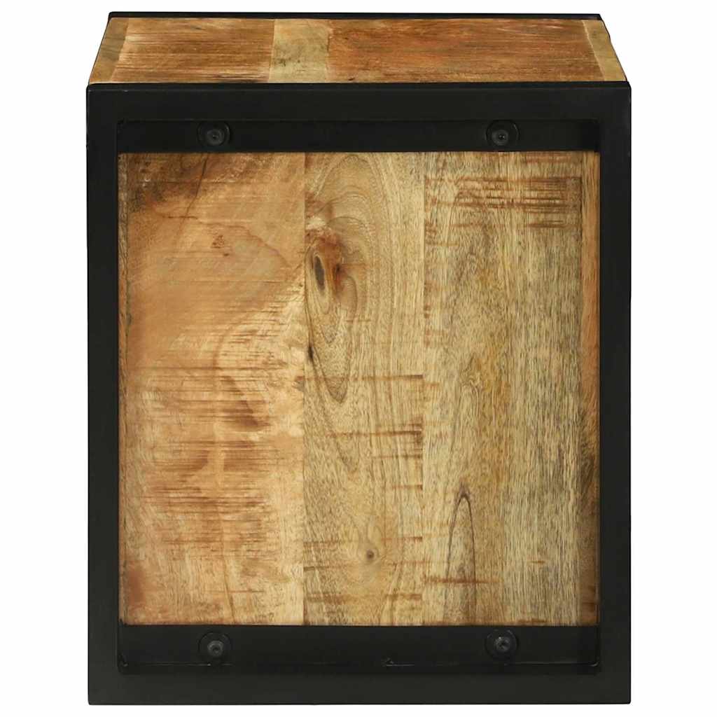 Wandwürfel mit Regal Braun 55 x 35 x 40 cm Massivholz Mango