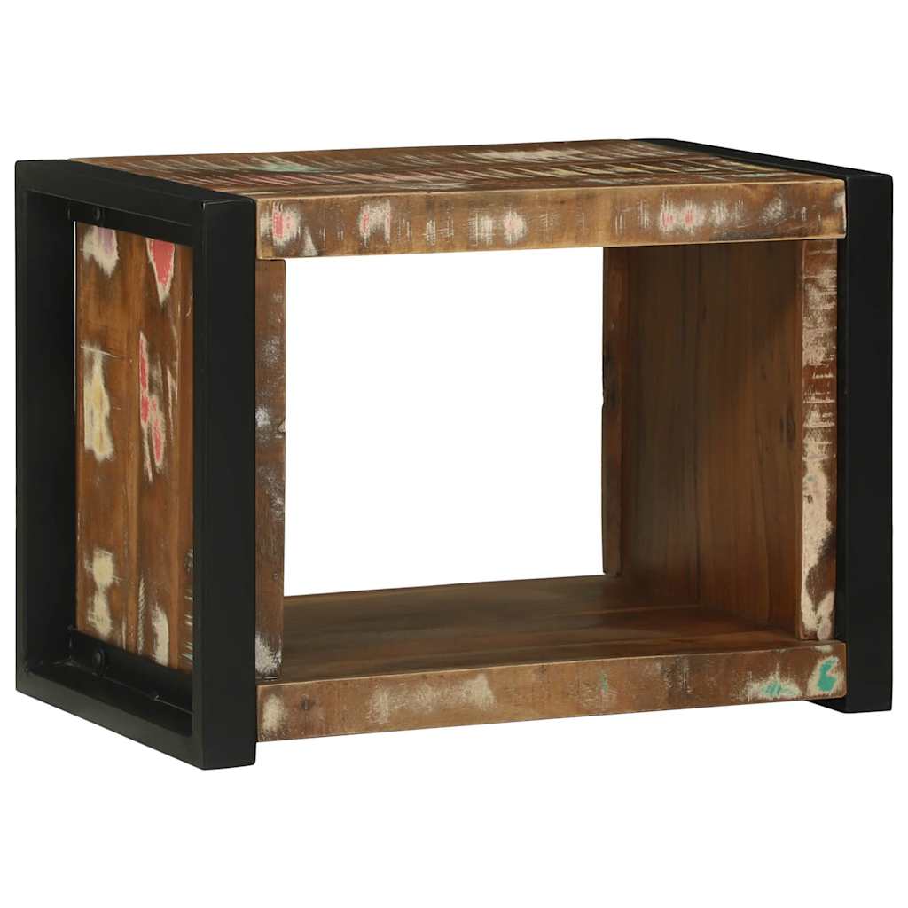 Wandwürfel mit Regal Braun 55 x 35 x 40 cm Massivholz Altholz