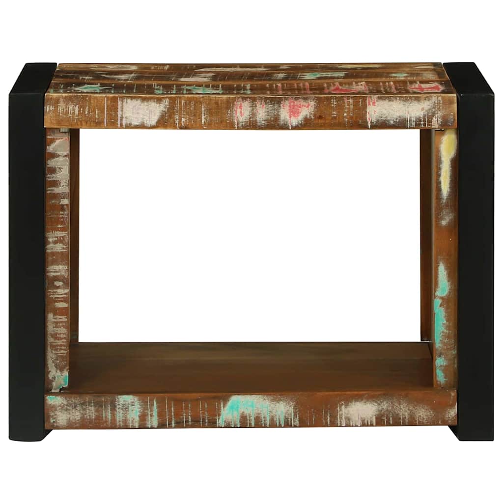 Wandwürfel mit Regal Braun 55 x 35 x 40 cm Massivholz Altholz