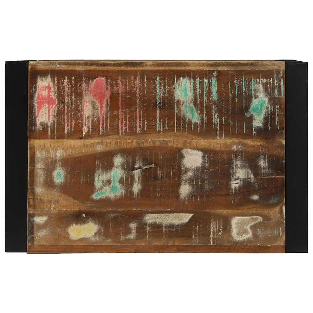 Wandwürfel mit Regal Braun 55 x 35 x 40 cm Massivholz Altholz