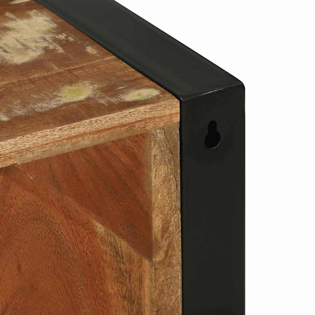 Badezimmerschrank mit Regal Braun Massives upgecyceltes Holz