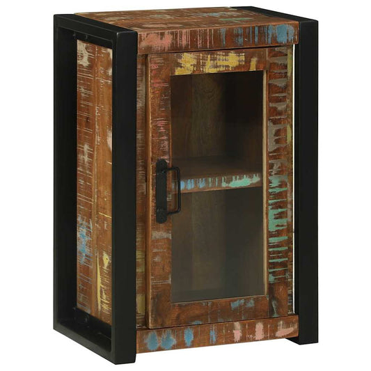 Badezimmerschrank mit Regal Braun Massives upgecyceltes Holz