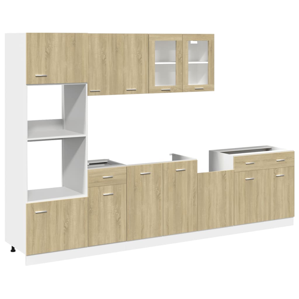7-tlg. Küchenschrank-Set Lyon Sonoma-Eiche Holzwerkstoff