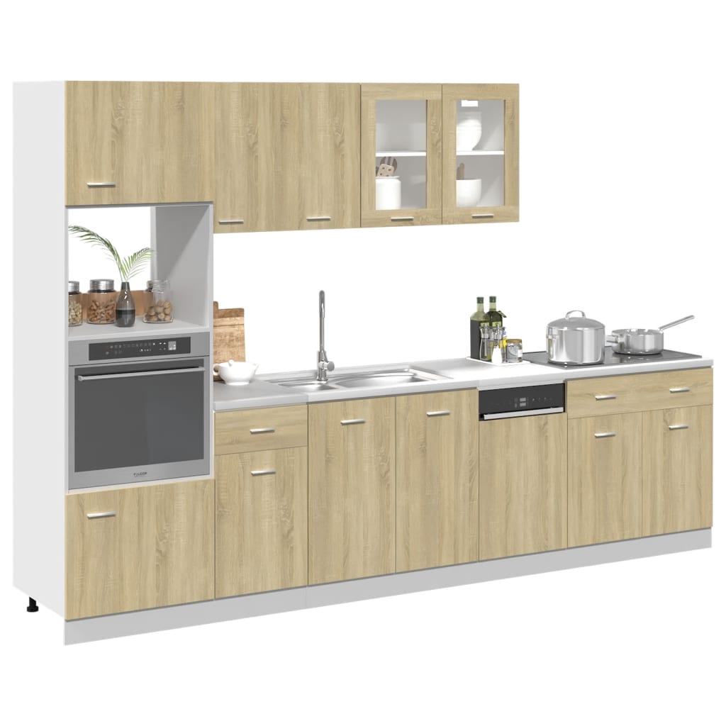 7-tlg. Küchenschrank-Set Lyon Sonoma-Eiche Holzwerkstoff