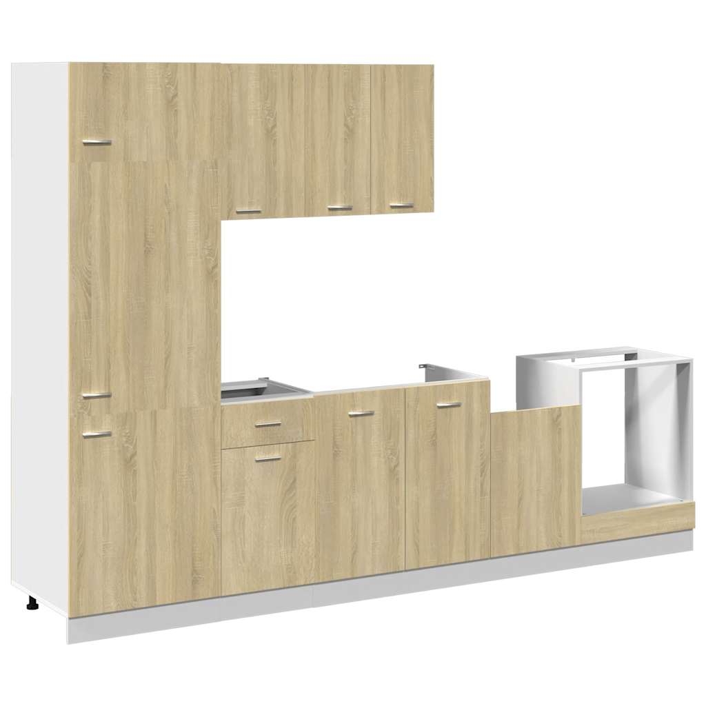 7-tlg. Küchenschrank-Set Lyon Sonoma-Eiche Holzwerkstoff