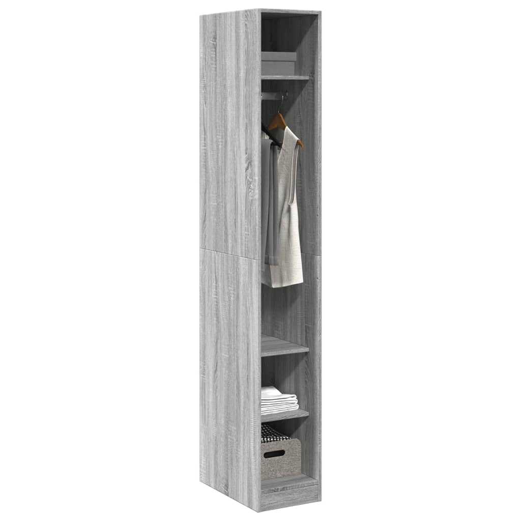 Wardrobe Grey Sonoma 30x50x200 cm wood material