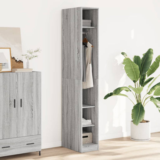 Wardrobe Grey Sonoma 30x50x200 cm wood material
