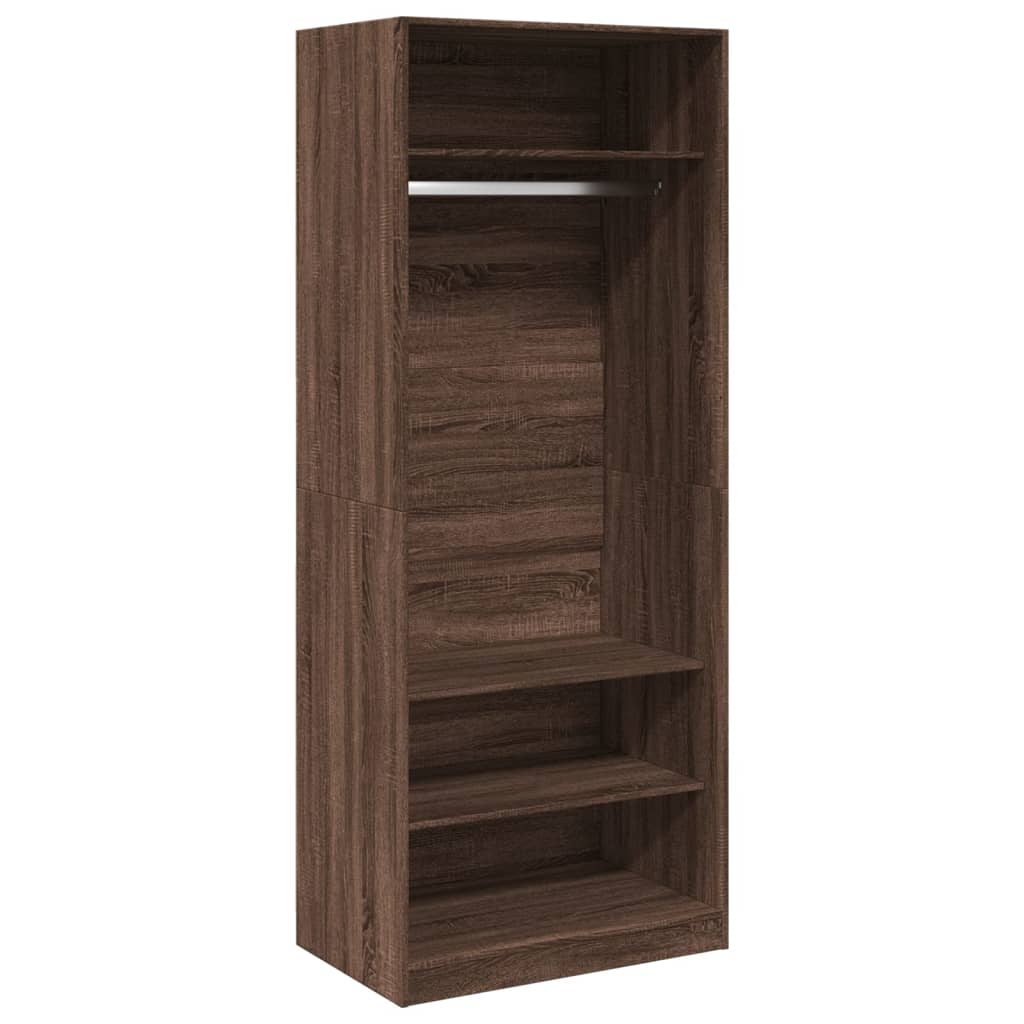 Wardrobe brown oak look 80x50x200 cm wood material