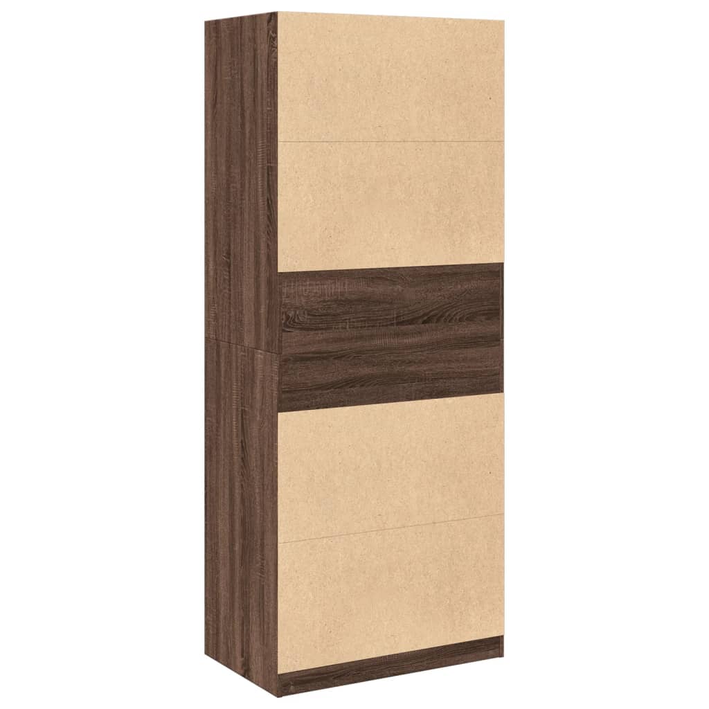 Wardrobe brown oak look 80x50x200 cm wood material