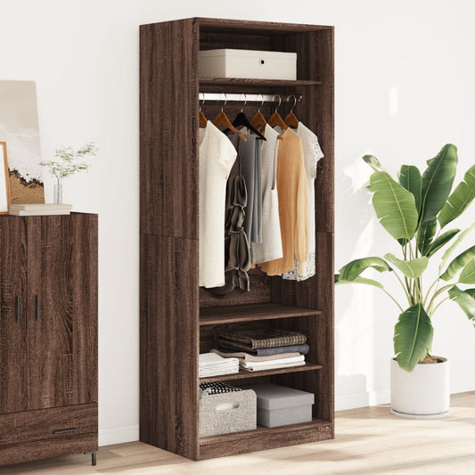 Wardrobe brown oak look 80x50x200 cm wood material