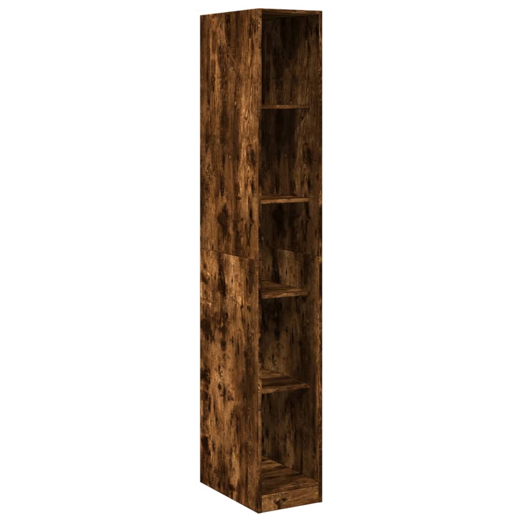 Armoire en chêne fumé 30x50x200 cm matériau bois