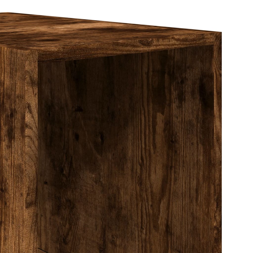 Armoire en chêne fumé 30x50x200 cm matériau bois