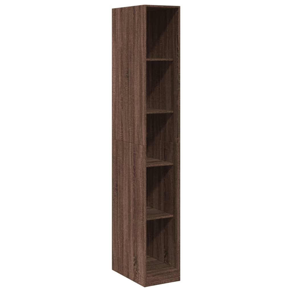 Wardrobe brown oak look 30x50x200 cm wood material